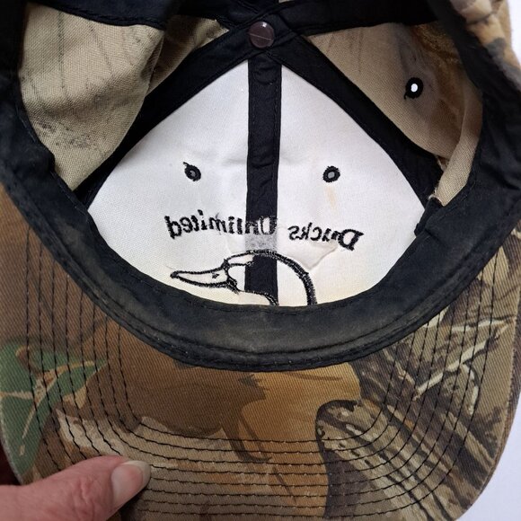 Ducks Unlimited Camo Adjust Strapback Hat Outdoors Hunting Embroidery Logo - Picture 7 of 10